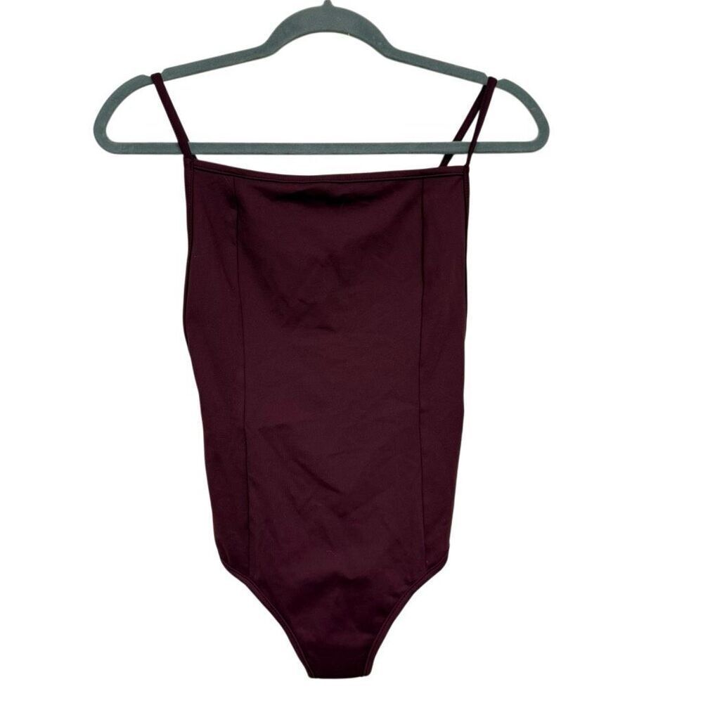 Free people plum square neck bodysuit tank size XS
